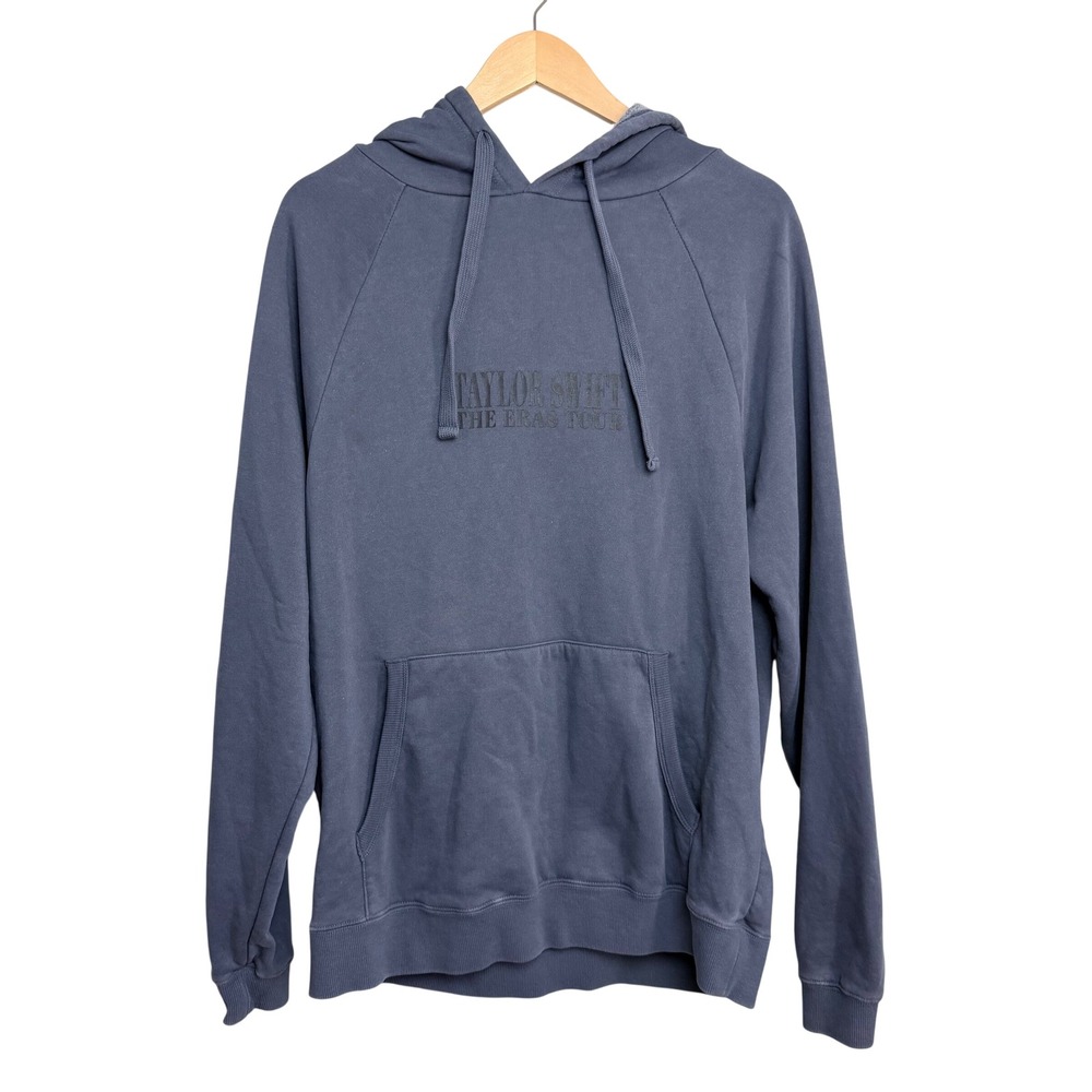 Taylor Swift The Eras Tour 2023 Hoodie Blue Slate Tour Dates XS Oversized Womens